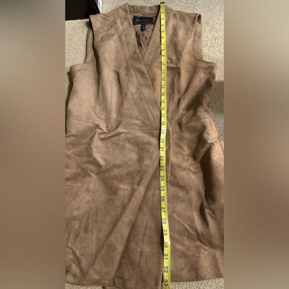BCBGMaxAzria‎ Caryn Faux Suede Light Mocha Mini Dress, Size M, NEVER WORN - Picture 7 of 7